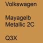 Preview: Volkswagen, Mayagelb Metallic 2C, Q3X.